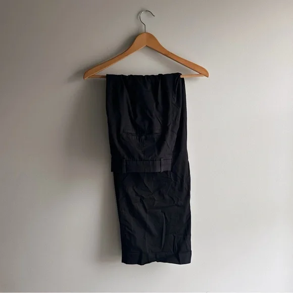 COS / WIDE-LEG TAILORED TWILL PANTS IN BLACK / Size 12 - Picture 7 of 8